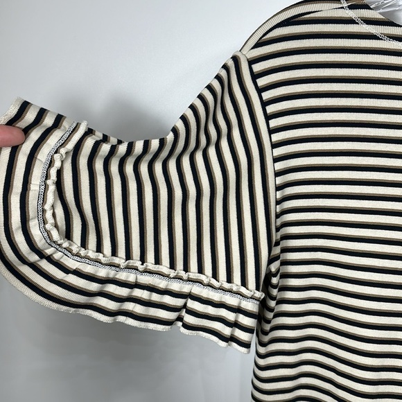 See By Chloe stripe flutter sleeve jersey dress size small - Picture 10 of 11